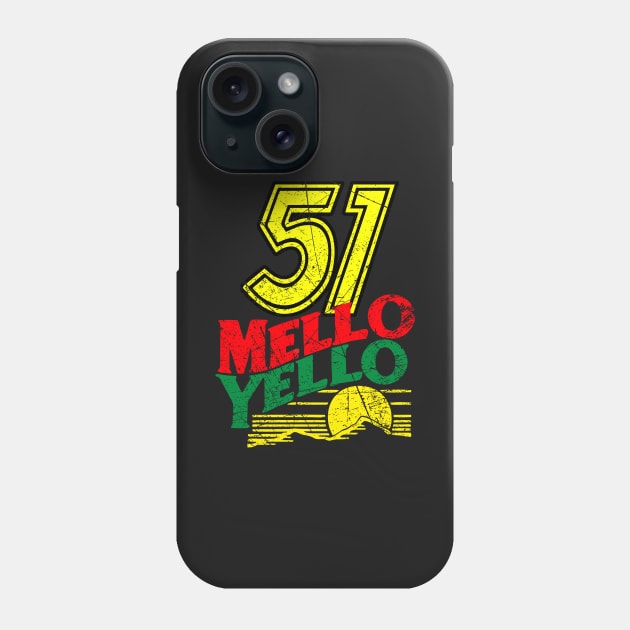 51 MELLO YELLO - DAYS OF THUNDER - DISTRESSED Phone Case by ajarsbr