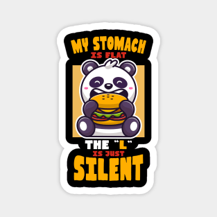 Flat Stomach Cute Panda Burger Magnet