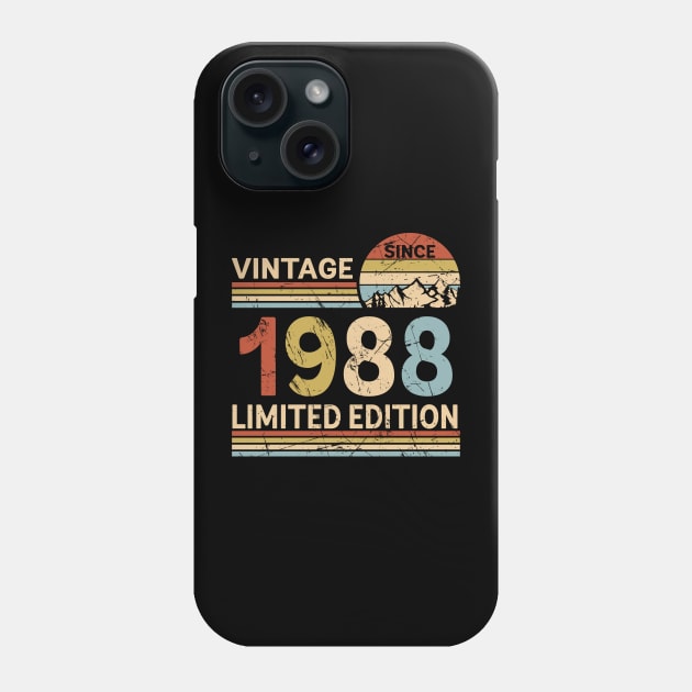 Vintage Since 1988 Limited Edition 35th Birthday Gift Vintage Men's Phone Case by Schoenberger Willard