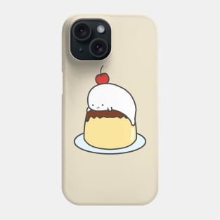 Seal on Pudding Kawaii Cute Anime Seal Animal Cherry Japanese Harajuku Phone Case