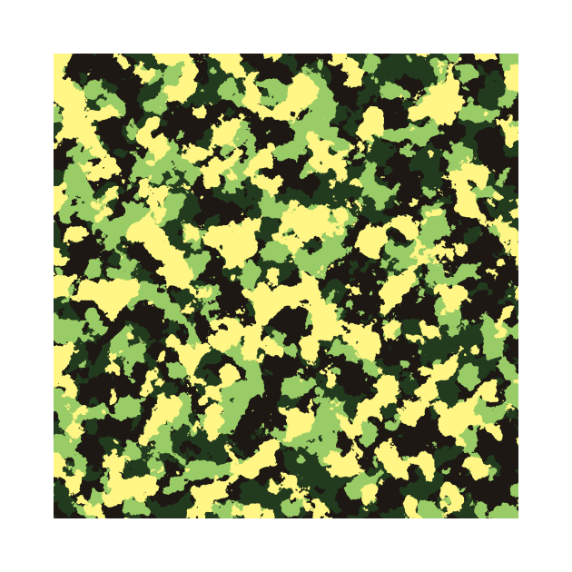 Yellow and green Camouflage by Tshirtstory