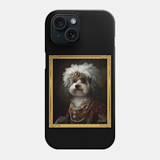 Regal Havanese - Medieval Cuban Queen (Framed) Phone Case