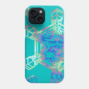 Snowflake on Teal Phone Case