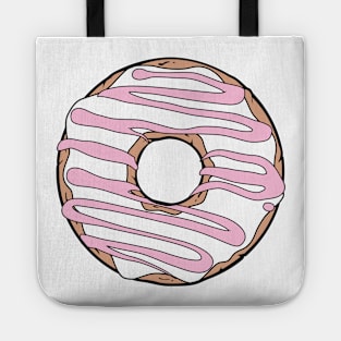 White Donut, Doughnut, Chocolate, Frosting, Icing Tote