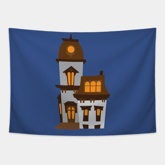 Halloween Scary Villa Tapestry by holidaystore