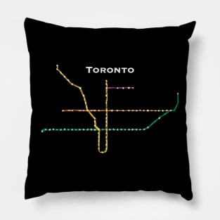 Toronto TTC Subway Map Pillow