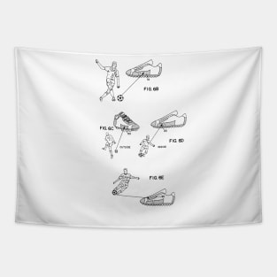 Soccer Training Shoe Vintage Patent Hand Drawing Tapestry