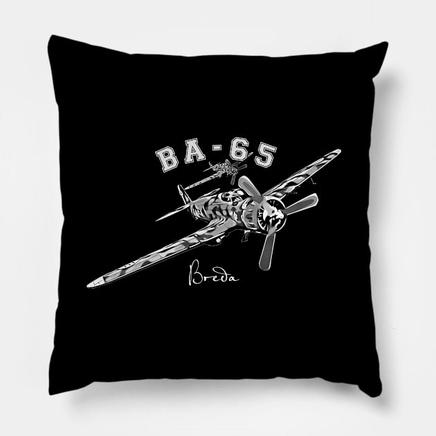 Breda BA65 aircraft Pillow by aeroloversclothing