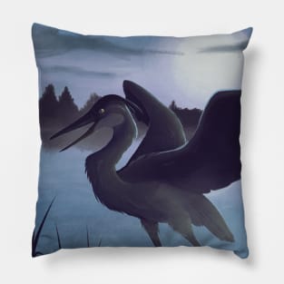 Evening Heron Pillow