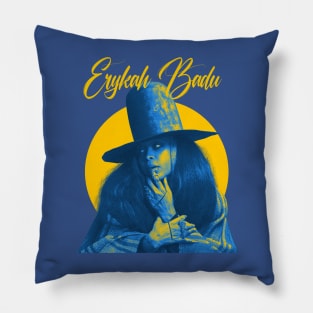 Baduizm Erykah Badu Light Blue Pillow