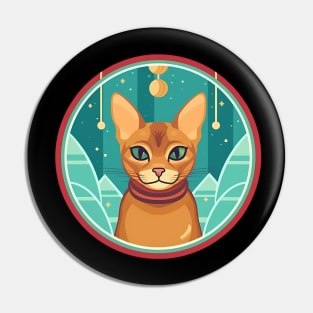 Abyssinian Cat Xmas Ornament, Love Cats Pin