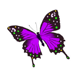 purple butterfly T-Shirt