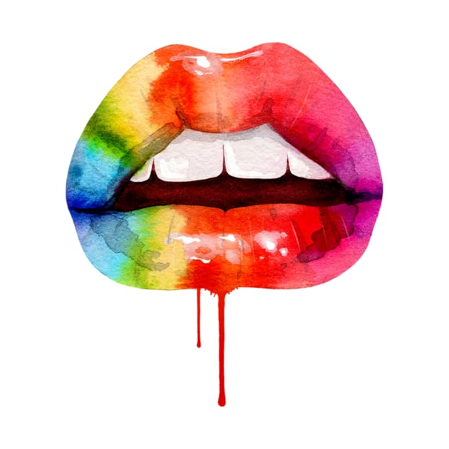 Rainbow lips by ryabinina