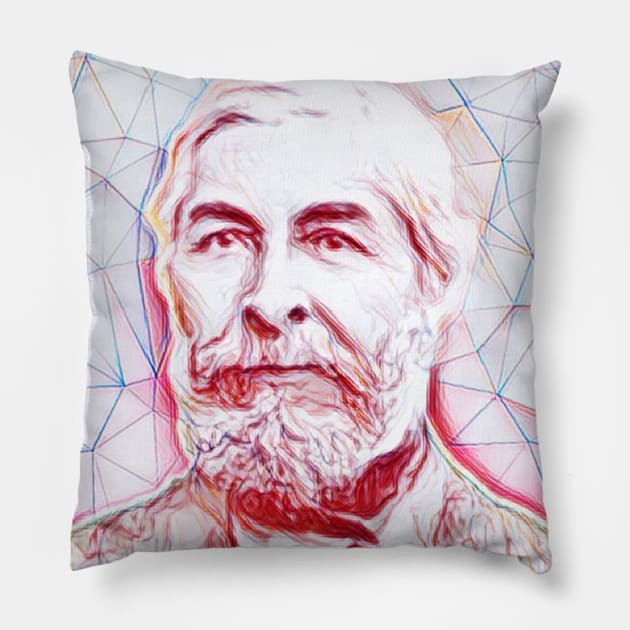 Jean Charles Galissard de Marignac Portrait | Jean Charles Galissard de Marignac Artwork | Line Art Pillow by JustLit