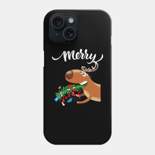 Puking Deer Ugly Christmas Phone Case