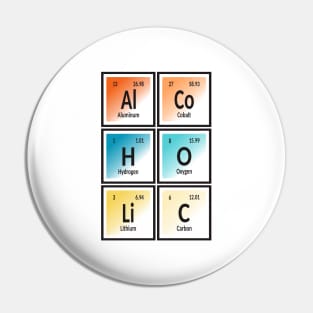 Alcoholic | Periodic Table of Elements Pin