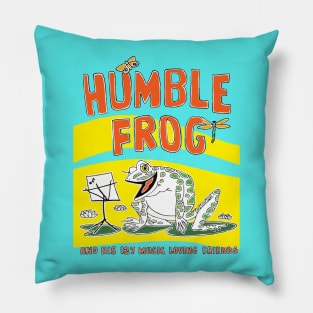 Humble Frog Book cover, Oliver Grimley Fine Art Pillow