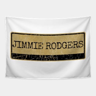 Aliska text black retro - Jimmie Rodgers Tapestry