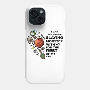 Roleplaying RPG Valentines Day Anniversary D20 Couple Gift Phone Case