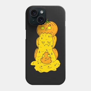 Halloween Stacked Pumpkins Puke Patch Phone Case