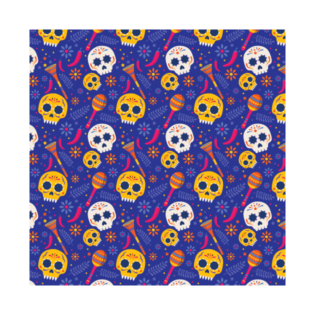 Brightly Colored Skulls by Inspired-DS