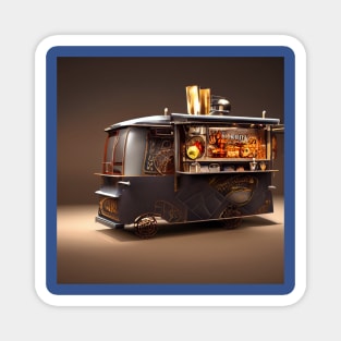 Steampunk Tokyo Ramen Food Truck Magnet
