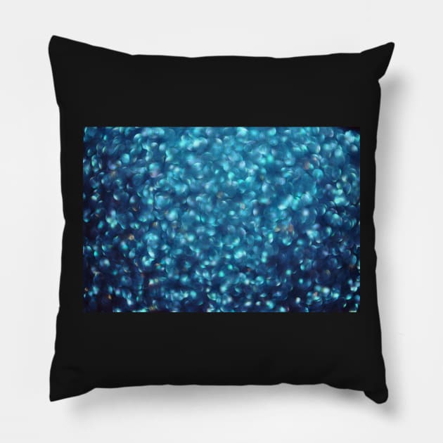 Blue Sparkles Pillow by Eliza-Grace