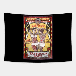 The Tattooed Lady Sideshow Poster Tapestry