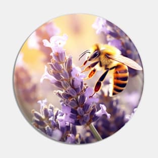 Bee Flower Nature Serene Tranquil Peace Pin