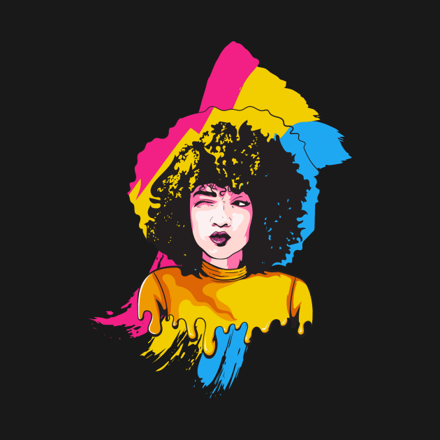 Afro Girl Pansexual Flag Black History Melanin Black Pride by Alex21