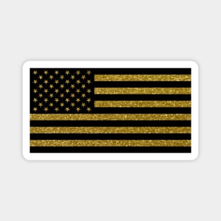 Ancap American flag black Magnet