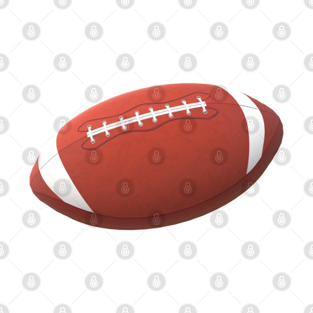 Classic American Football for Players and Fans (White Background) by Art By LM Designs 