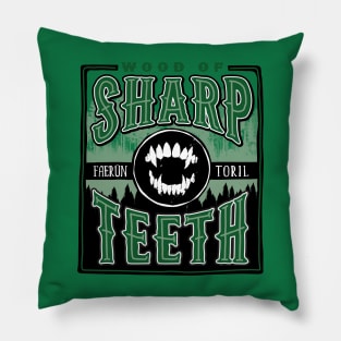 Wood of Sharp Teeth Pillow