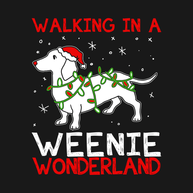 Walking In A Weenie Wonderland - Christmas Xmas by fromherotozero