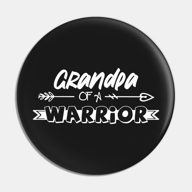 Grandpa of a Little Warrior shirt, Little warrior shirt, Cancer Survivor shirt, Grandpa t-shirt, Grandpa of a Strong Kid shirt, Cancer Awareness Pin by GShow