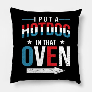 Put Hotdog In That Oven 4th Of July Pregnancy Announcement Pillow