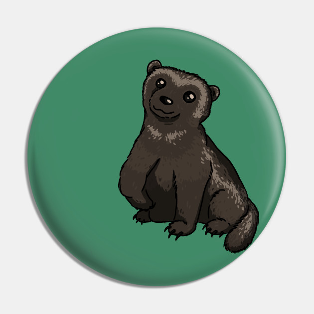 Cute Wolverine - Weasel - Pin | TeePublic Cute Wolverine - Weasel - Pin | TeePublic