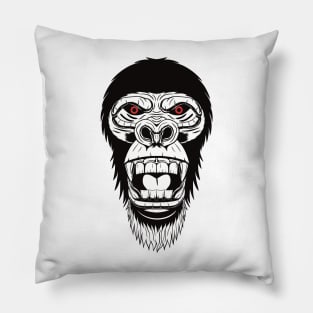 Angry Gorilla Head Pillow