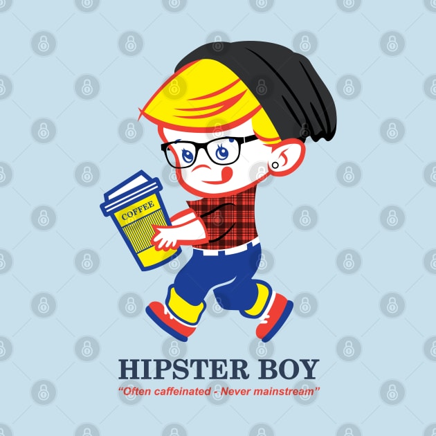 Hipster Boy - Parody illustration by seanfleming