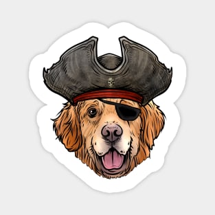 Golden Retriever Pirate Magnet