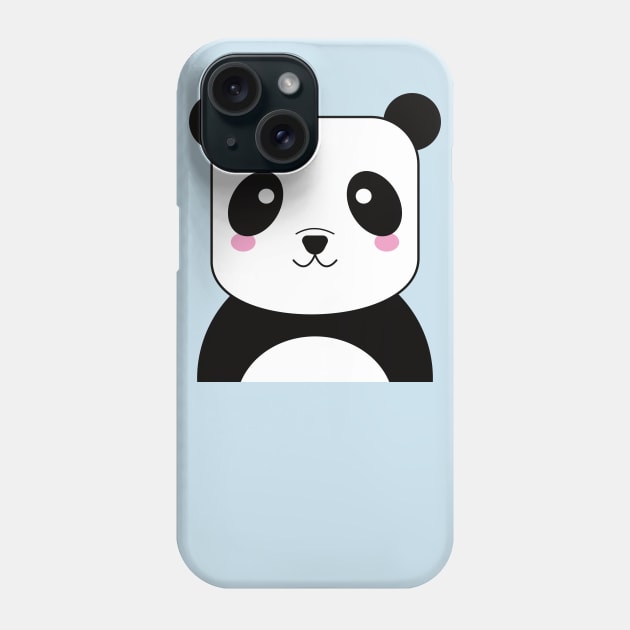 Cute Kawaii Panda T-Shirt Phone Case by lucidghost