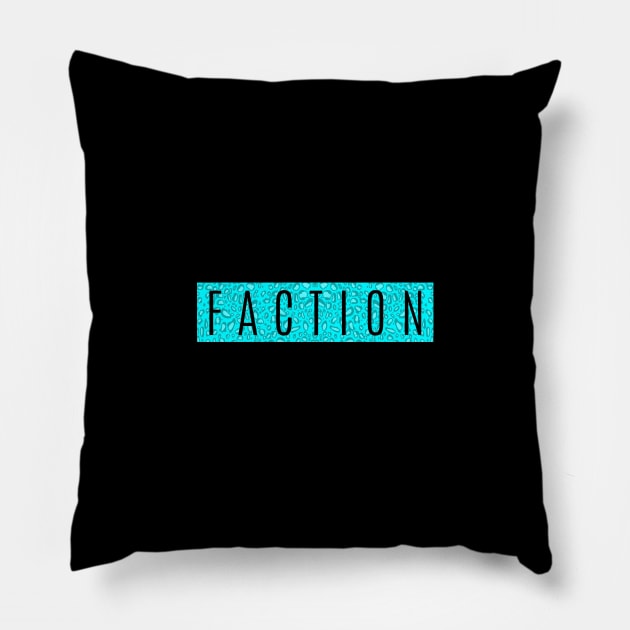 Faction Bar Design - Blue Pillow by Faction Apparel