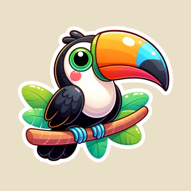 Toucan kawaii Splash of Forest Frolics and Underwater Whimsy! by dcohea