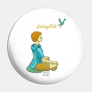 Happiness - Glücksgefühl - Meditation Pin