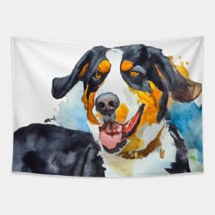 Watercolor Greater Swiss Mountain Dog - Dog Lovers Tapestry