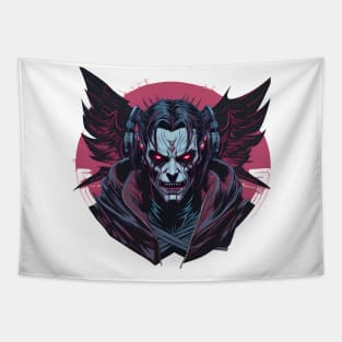 Demon Vampire Cyberpunk Tapestry