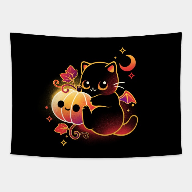 Demon cat halloween Tapestry by NemiMakeit