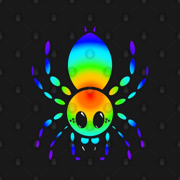 Colorful Cartoon Tarantula (Rainbow Radial) by IgorAndMore