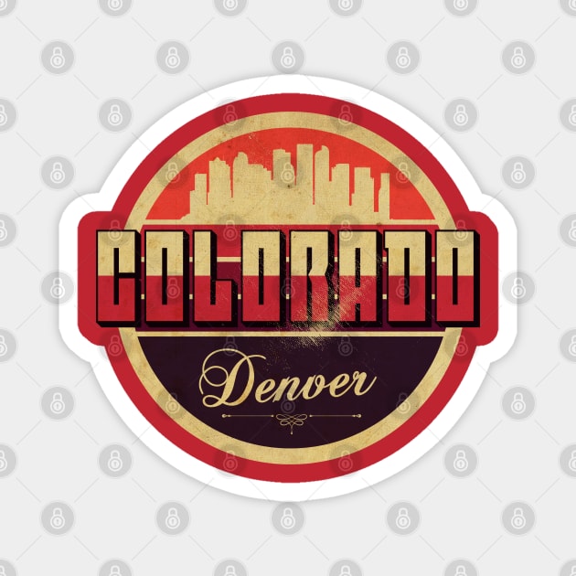 Vintage Colorado Denver Magnet by CTShirts