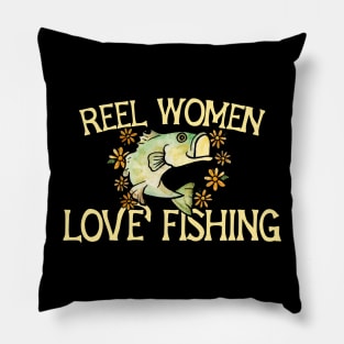 Reel women love fishing Pillow